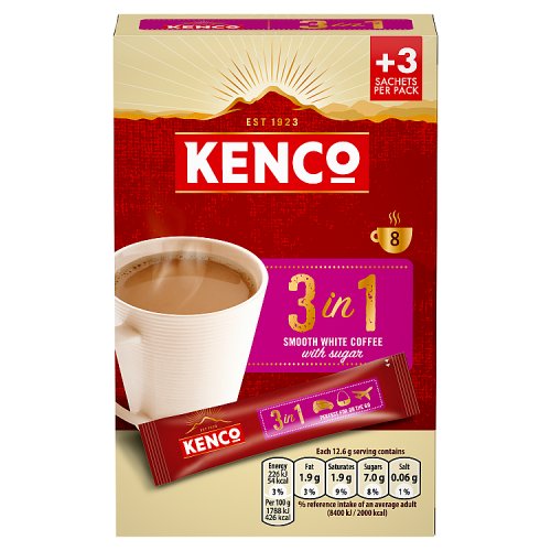 Kenco 3In1 Coffee Sachets 8pk (8 x 12.6g) pack shot