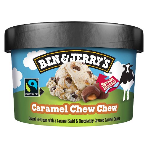 Ben & Jerrys Caramel Chew Chew Ice Cream 100ml pack shot