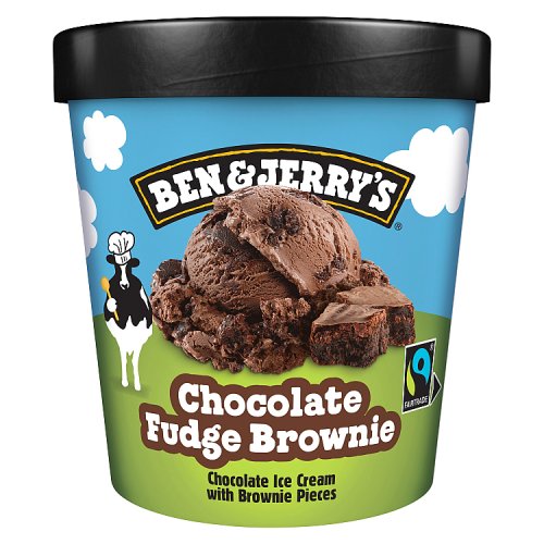 Ben & Jerrys Chocolate Fudge Brownie 465ml pack shot
