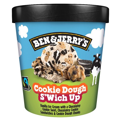 Ben & Jerrys Cookie Dough Swich Up Ice Cream 465ml pack shot