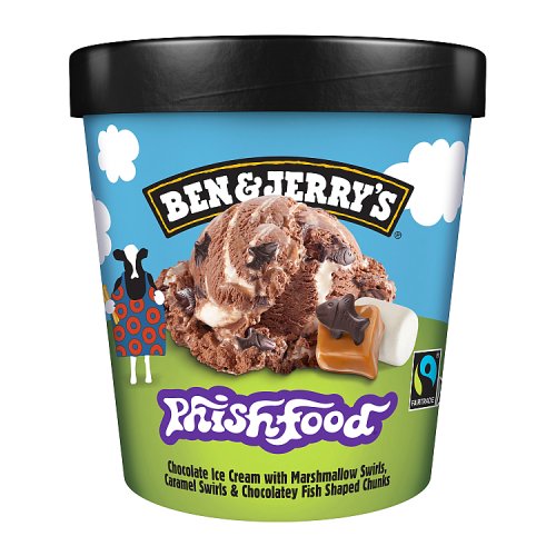 Ben & Jerrys Phish Food Ice Cream 465ml pack shot