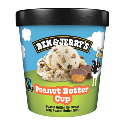 Ben & Jerrys Peanut Butter Cup Ice Cream 465ml pack shot