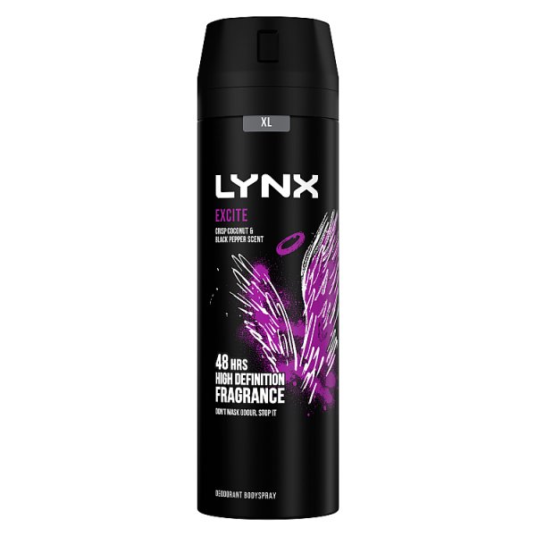 Lynx Bodyspray Excite 200ml pack shot