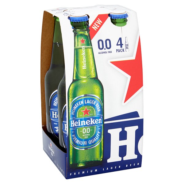 Heineken Nrb - 0% 4pk (4 x 330ml) pack shot