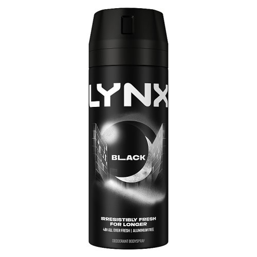 Lynx Bodyspray Black 150ml pack shot