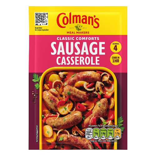 Colmans Casserole Mix Sausage 39g pack shot
