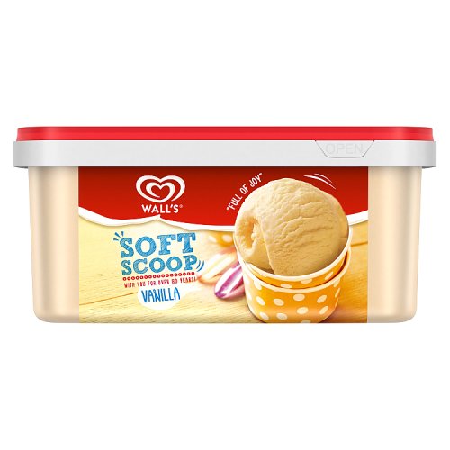 Walls Soft Scoop Vanilla 1.8Ltr pack shot