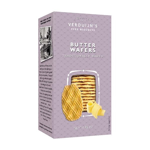 Verduijns Butter Wafers 75g pack shot