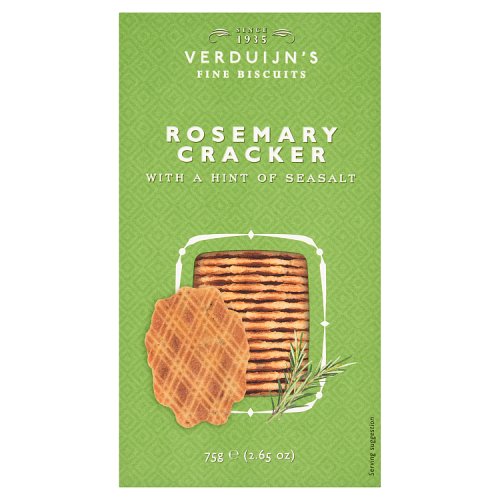 Verduijns Crackers Wth Rosemary & Seaslt 75g pack shot