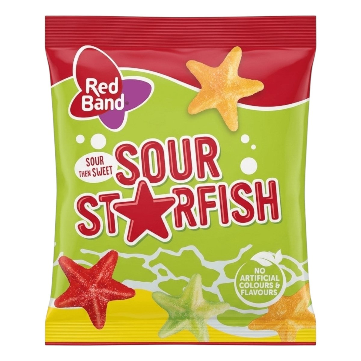 Red Band Sour Starfish 90g pack shot