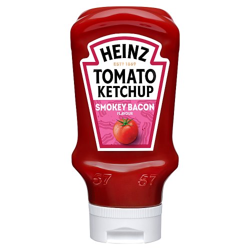 Heinz Tomato Ketchup Smokey Bacon 400ml pack shot