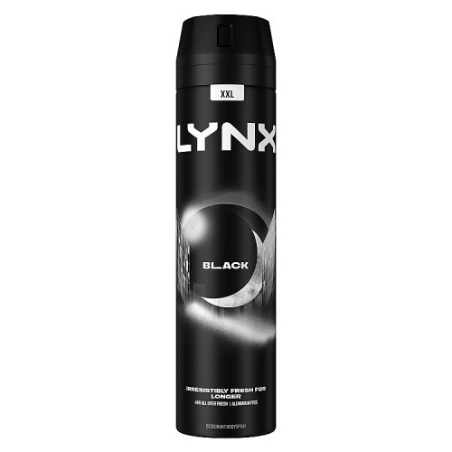 Lynx Bodyspray Black 250ml pack shot