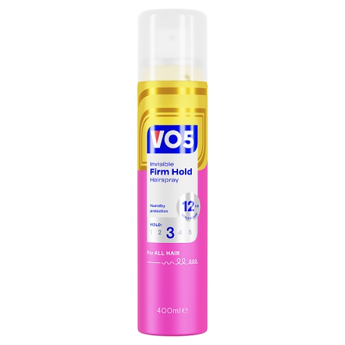 VO5 Firm Hold Hairspray 400ml pack shot