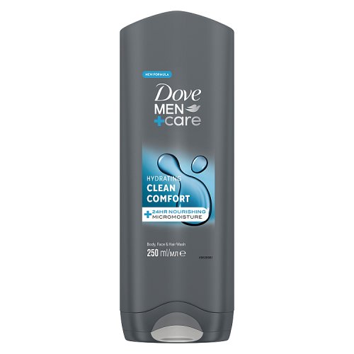 Dove Men 2in1 Shower Clean Comfort 250ml pack shot