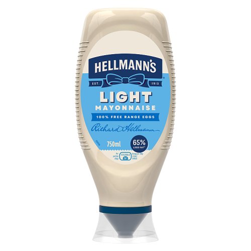 Hellmanns Light Mayonnaise Squeezy 750ml pack shot
