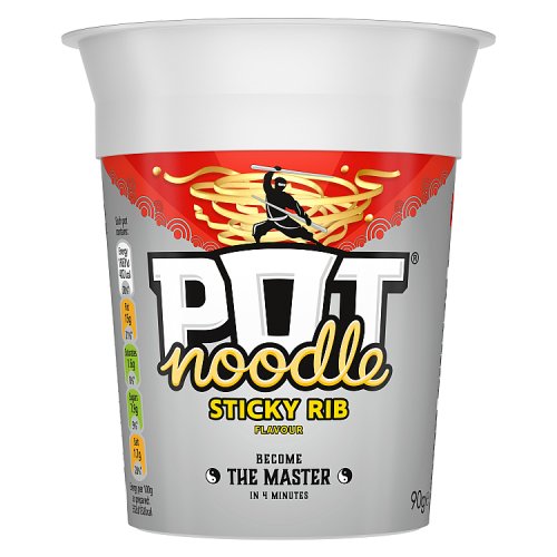 Pot Noodle Sticky Rib 90g pack shot