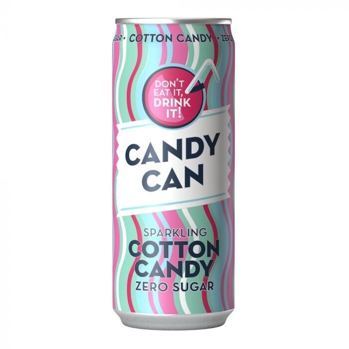Candy Can Sparkling Cotton Candy Zero Sugar 330ml pack shot