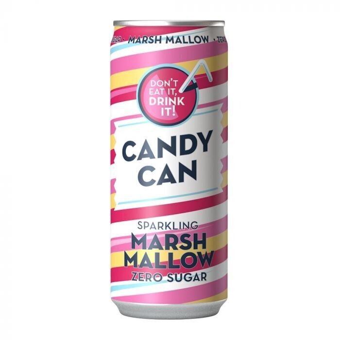 Candy Can Sparkling Marsh Mallow Zero Sugar 330ml pack shot