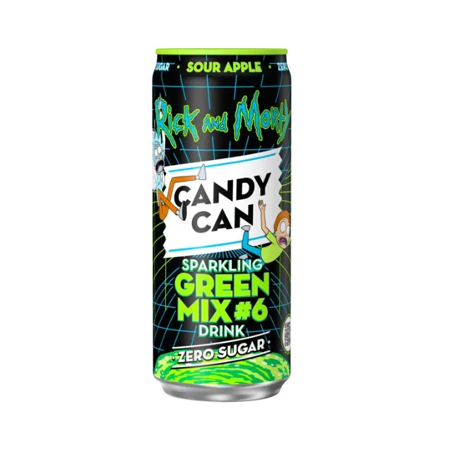 Candy Can Rick & Morty Green Mix #6 Sour Apple 330ml pack shot