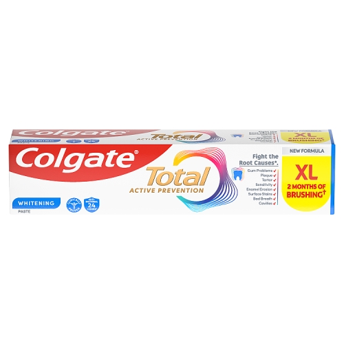 Colgate Total Active Prevention Teeth Whitening Toothpaste 125ml pack shot