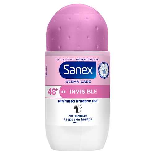 Sanex Roll on Invisible Dry 48hr 50ml pack shot