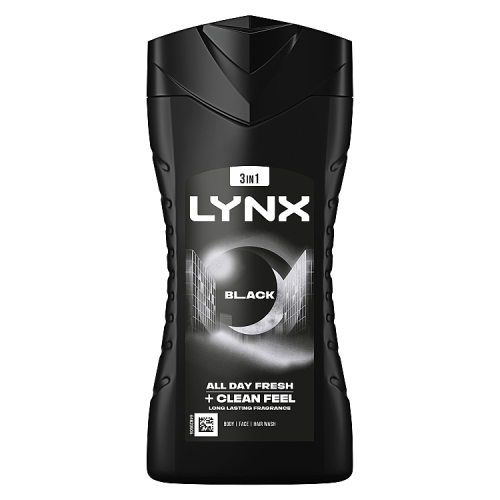 Lynx Shower Gel Black 225ml pack shot