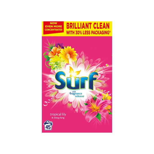 Surf Washing Powder Tropical Lily & Ylang Ylang 45w 2.25kg pack shot