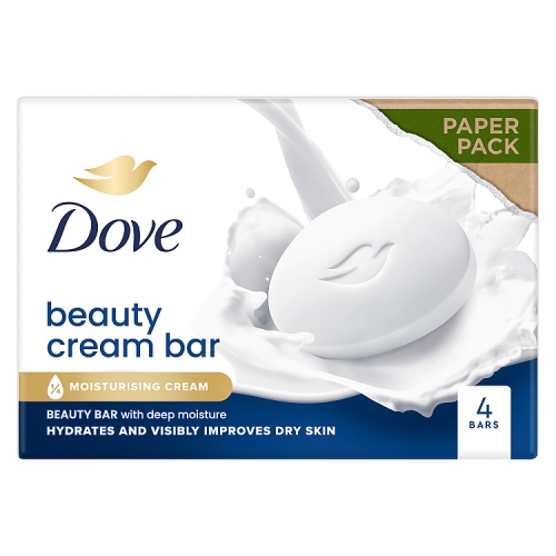 Dove Cream Bar 4pk (4 x 90g) pack shot