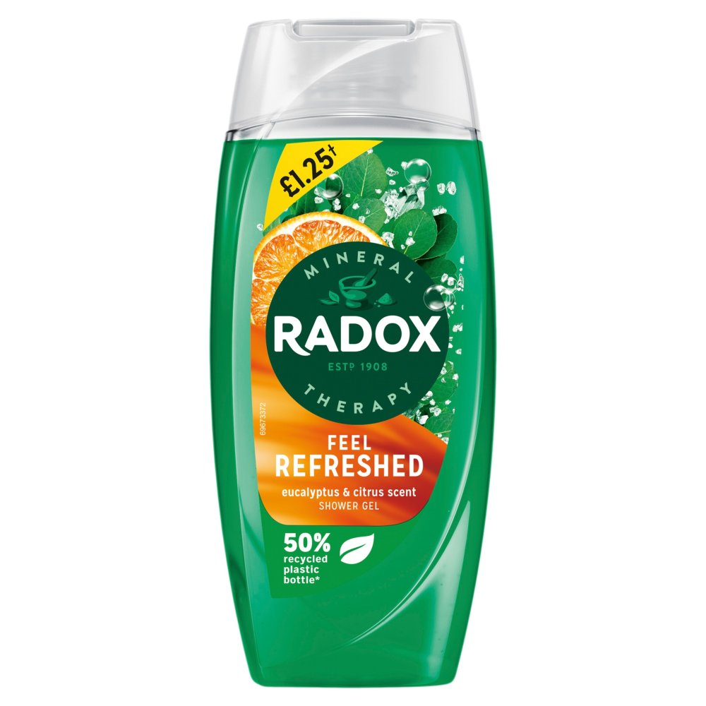Radox Feel Refreshed Shower Gel 225ml PMP pack shot