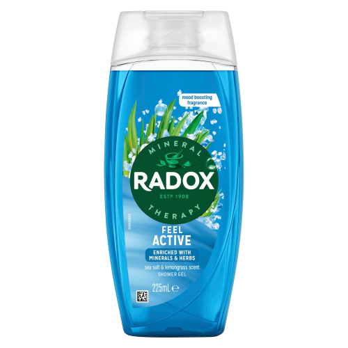 Radox Shower Gel Feel Active 225ml pack shot