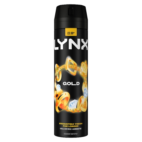 Lynx Bodysray Gold 200ml PMP pack shot