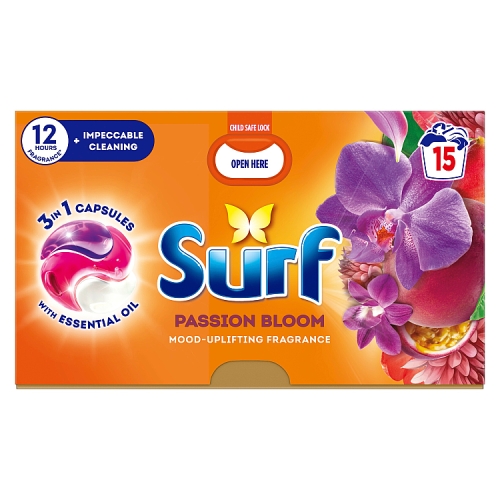 Surf Washing Capsules Passion Bloom 15s pack shot
