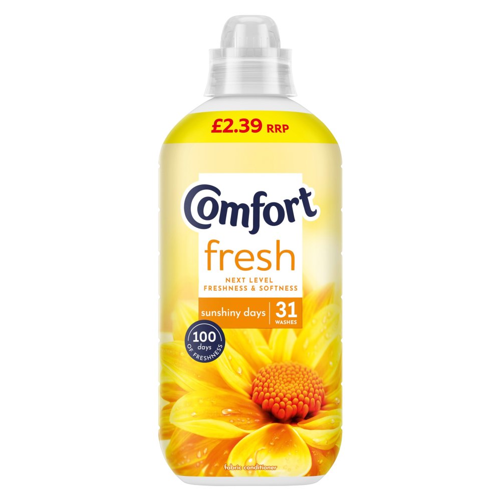 Comfort Fabric Conditioner 31W Sunshiny Day 930ml PMP pack shot
