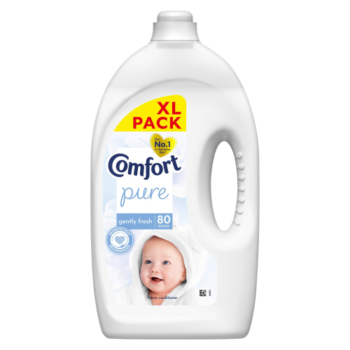 Comfort Pure Sensitive Fabric Conditioner 80w 2.4Ltr pack shot