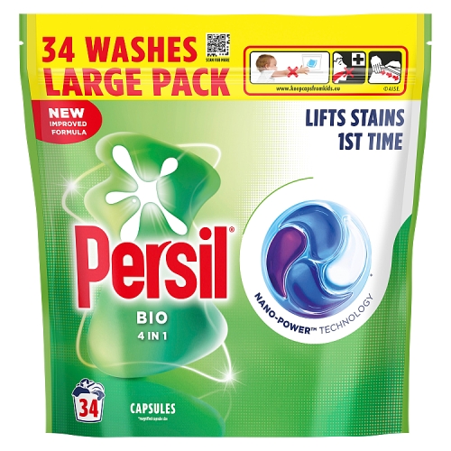 Persil 3 in 1 Bio Powder Caps 34w 462g pack shot