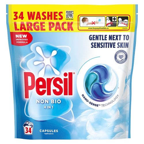 Persil 3 in 1 Non Bio Powder Caps 34w 462g pack shot
