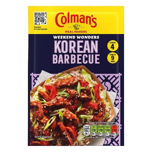 Colmans Korean BBQ Recipe Mix 45g pack shot
