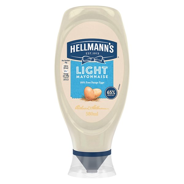 Hellmanns Light Mayo 580ml pack shot