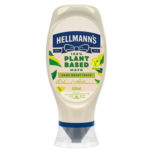 Hellmanns Plant Based Mayonnaise 430ml pack shot