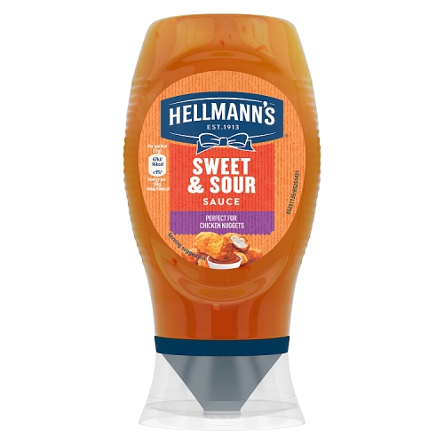 Hellmanns Sweet & Sour Sauce Squeezy 250ml pack shot