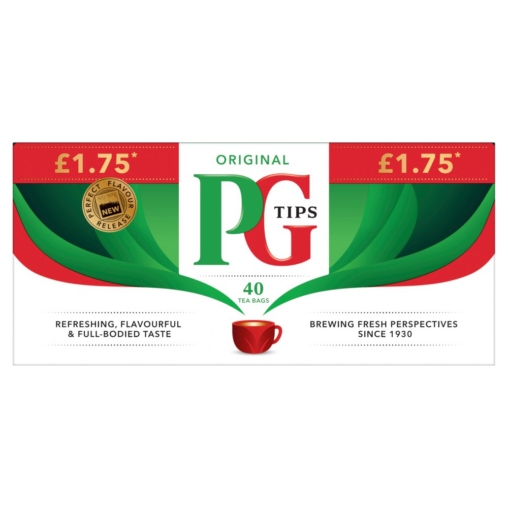 PG Tips Teabags 116g PMP pack shot