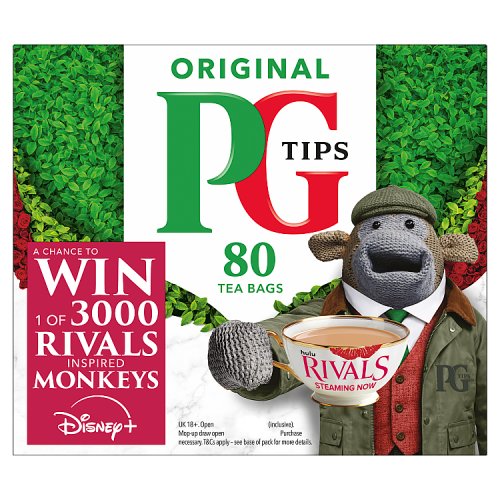 PG Tips Original Tea Bags 80s 232g pack shot