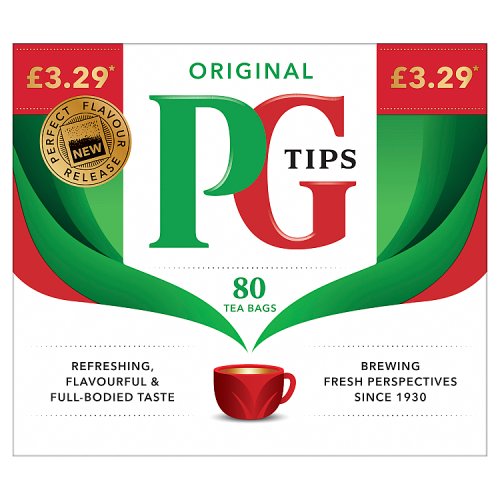 PG Tips Original Tea Bags 80s PM £3.29 232g pack shot