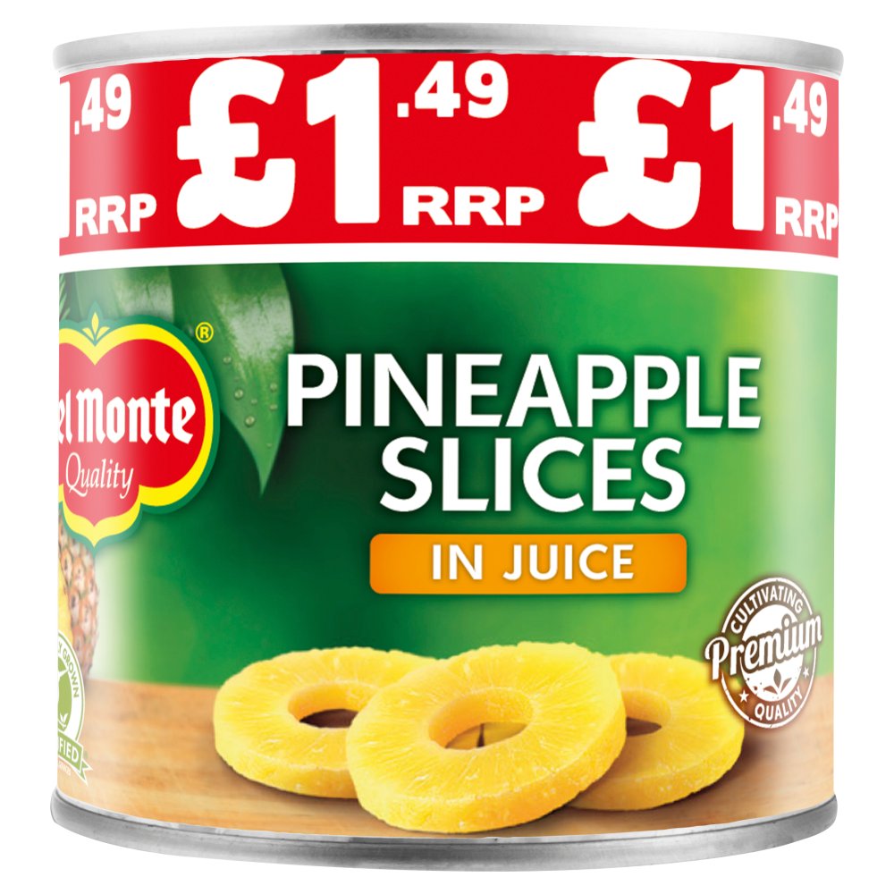 Del Monte Pineapple Slices in Juice 435g PMP pack shot