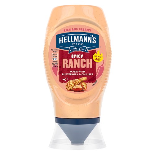 Hellmanns Spicy Ranch Mayo 245g pack shot