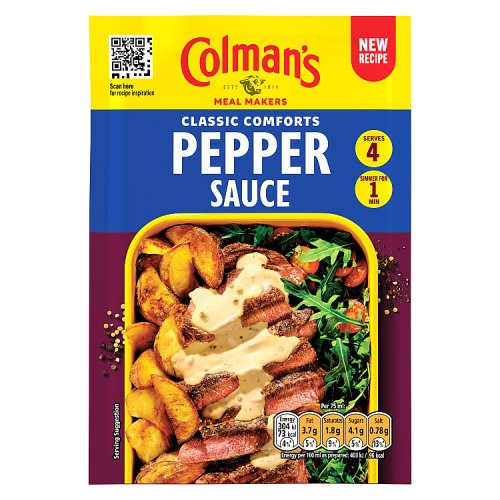 Colmans Pour Over Sauce Pepper 22g pack shot