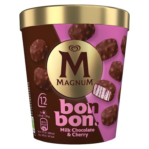 Magnum BonBon Milk Chocolate & Cherry 12 x 17ml pack shot