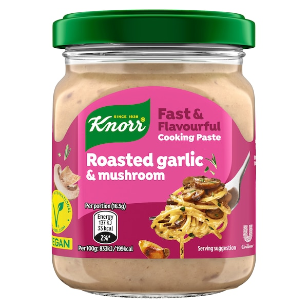 Knorr Bouillon Paste Sauce Garlic Jar 165g pack shot