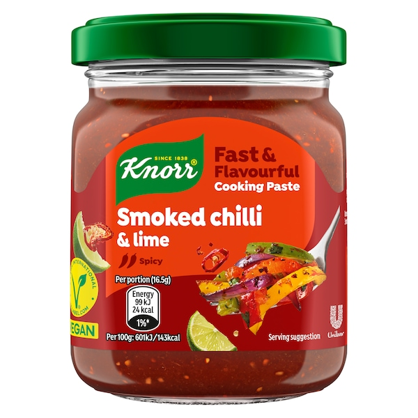 Knorr Bouillon Paste Sauce Spicy Jar 165g pack shot