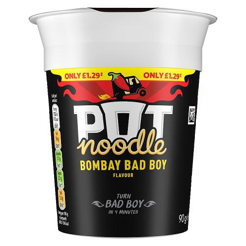 Pot Noodle Bombay Bad Boy PM £1.29 90g pack shot